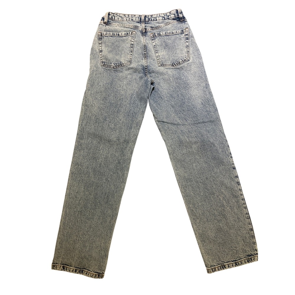 Wild Fable Jeans Womens 6 Blue High Rise Button Fly Straight Leg Acid Wash Denim - Picture 2 of 9
